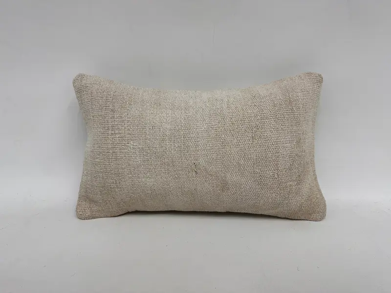 12x20 White Pillow Cover, Authentic Pillow, Pillow Cover, Boho Pillow Sham Cover, Handmade Kilim Cushion, Turkish Pillow, Sofa Bolster Pillow Cover - 1