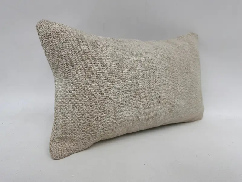12x20 White Pillow Cover, Authentic Pillow, Pillow Cover, Boho Pillow Sham Cover, Handmade Kilim Cushion, Turkish Pillow, Sofa Bolster Pillow Cover - 3
