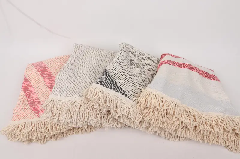 Thin towel, Beach towel, Holiday Towel, Gifts For Him, Gym Towel, Hammam Towel USA, 64x64 Cotton Round Diamond Towel, Summer Towel, Peshtemal - 3