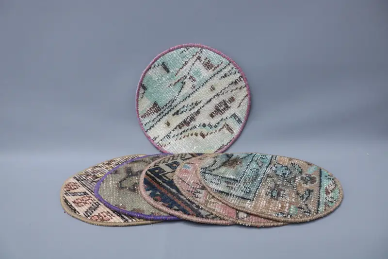 Manteles individuales bohemios marrones y beige, manteles individuales estilo gótico y steampunk