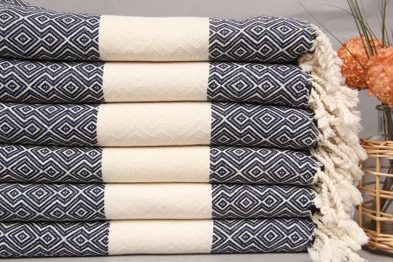 Wedding Gift, 68x38 Cotton Diamond Towel, Home Gift, Sand-Resistant Peshtemal, Custom Beach Towel, Extra large Turkish bath towel, Custom Gift - 2