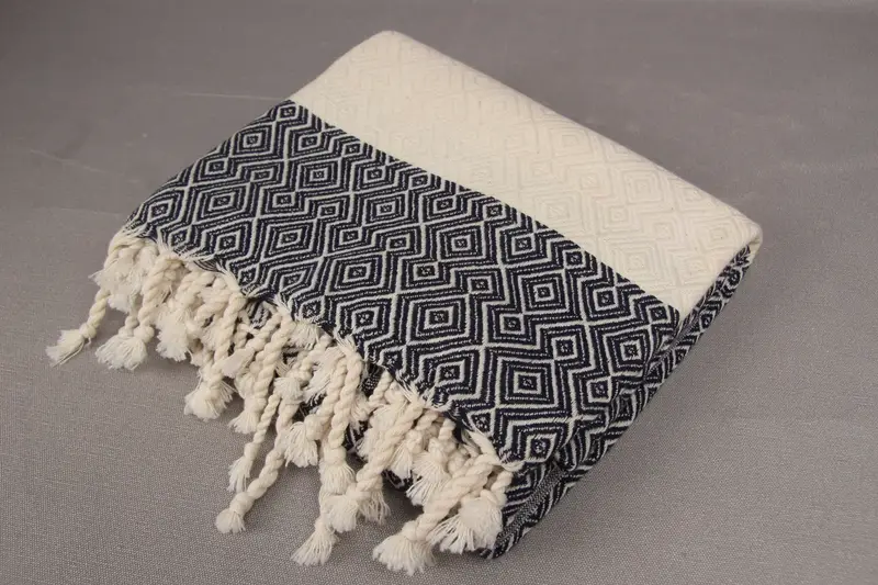 Wedding Gift, 68x38 Cotton Diamond Towel, Home Gift, Sand-Resistant Peshtemal, Custom Beach Towel, Extra large Turkish bath towel, Custom Gift - 6