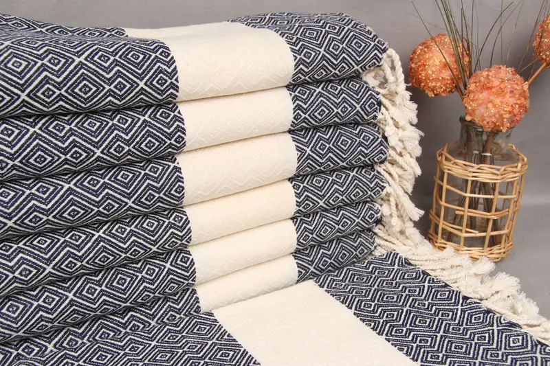 Wedding Gift, 68x38 Cotton Diamond Towel, Home Gift, Sand-Resistant Peshtemal, Custom Beach Towel, Extra large Turkish bath towel, Custom Gift - 1