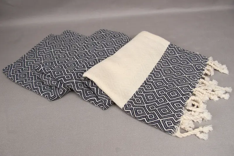 Wedding Gift, 68x38 Cotton Diamond Towel, Home Gift, Sand-Resistant Peshtemal, Custom Beach Towel, Extra large Turkish bath towel, Custom Gift - 7