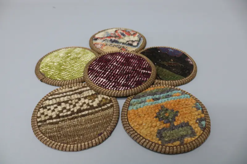 Brown and Bronze Round Coaster, Durable and Stylish Coaster