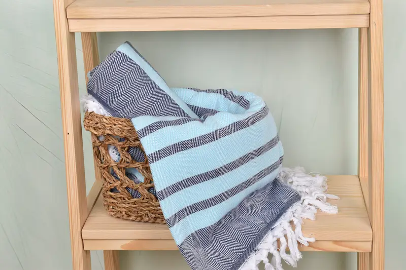 Custom Gift, 68x36 Cotton Chevron Towel, Thin and lightweight Turkish peshtemal, Housewarming Gift, Christmas Gift, Spa Gift Towel, Turkish towel - 4