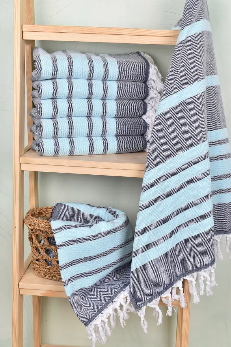 Custom Gift, 68x36 Cotton Chevron Towel, Thin and lightweight Turkish peshtemal, Housewarming Gift, Christmas Gift, Spa Gift Towel, Turkish towel - 3
