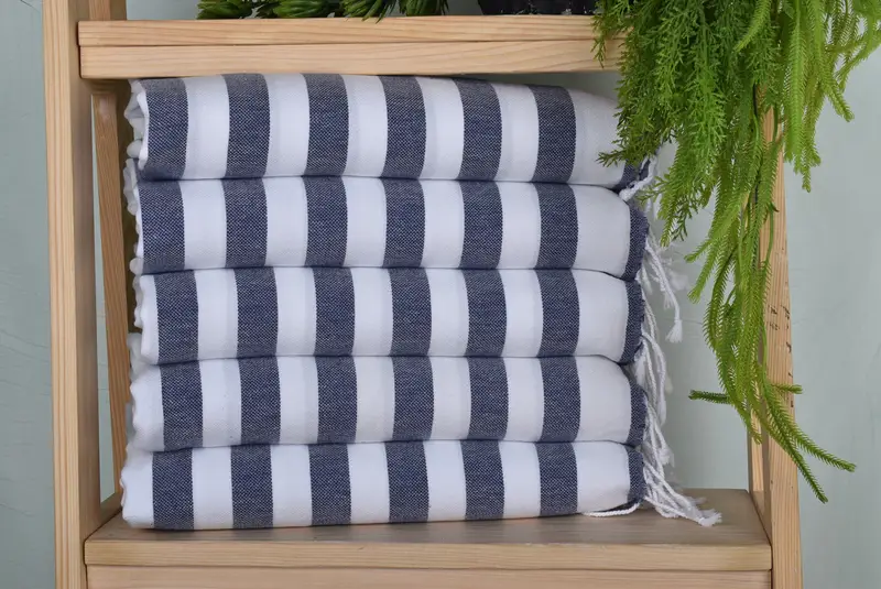 Bathroom Towels, Towel With Name, Monogram Hand Towel, Holiday Towel, Gift For Him, 44x20 Cotton Striped Towel, Bachelor Gifts, Personalized Gifts - 1