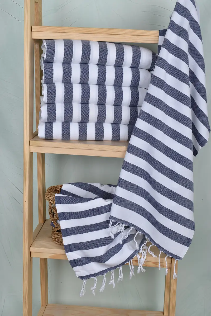 Bathroom Towels, Towel With Name, Monogram Hand Towel, Holiday Towel, Gift For Him, 44x20 Cotton Striped Towel, Bachelor Gifts, Personalized Gifts - 3