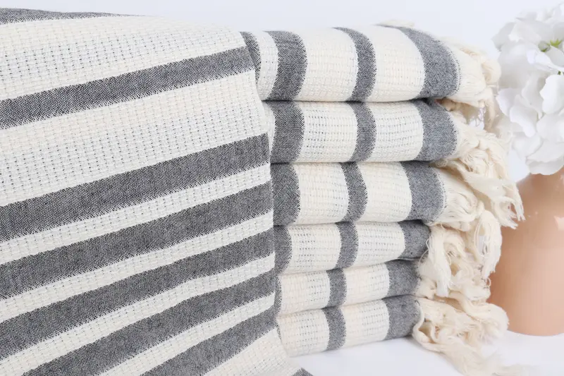 Soft towel, Bulk Order Towel, Hammam Towel USA, Bachelorette Favor, Fouta towel, Housewarming Gift, Custom Wedding Gift, 70x34 Cotton Striped Towel - 1