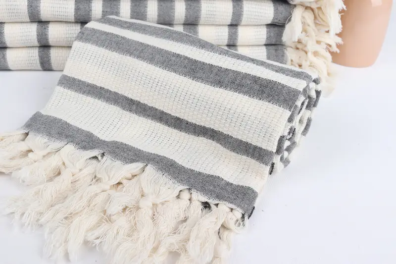 Soft towel, Bulk Order Towel, Hammam Towel USA, Bachelorette Favor, Fouta towel, Housewarming Gift, Custom Wedding Gift, 70x34 Cotton Striped Towel - 4