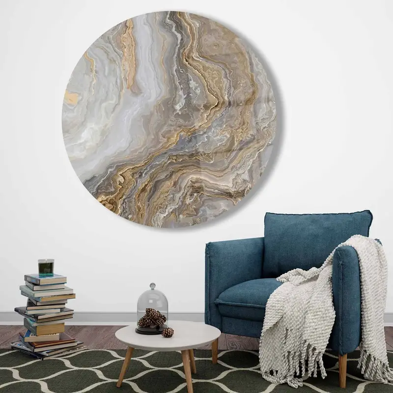 Elegant Printed Glass: Modern Marble Design for Luxury Decor
