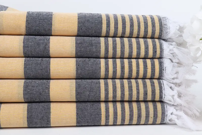Bachelorette Party Gifts Bridesmaids, Bath towel, 70x40 Cotton Striped Towel, Yoga Towel, Monogram Towels, Hammam towel, Christmas Favors - 3