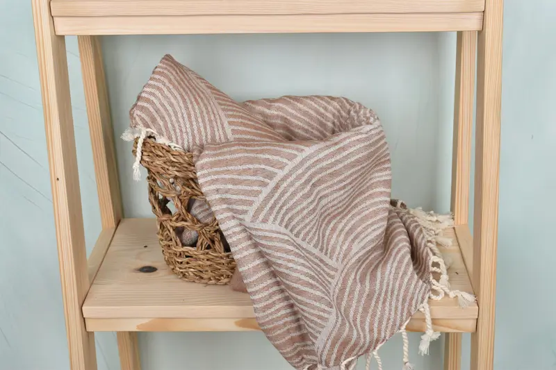Home Decor Towel, Gift For Wedding Day, Gym Towel, Quick-dry peshtemal, Bridal Shower Favors, 70x38 Cotton Striped Design Towel, Turkish bath towel - 5