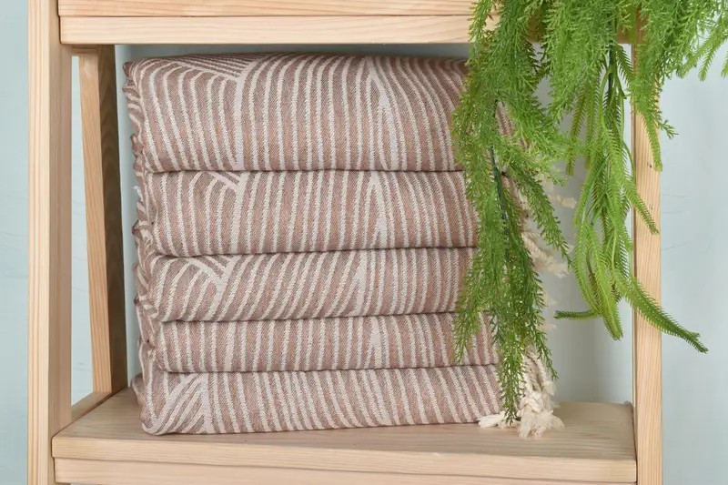 Home Decor Towel, Gift For Wedding Day, Gym Towel, Quick-dry peshtemal, Bridal Shower Favors, 70x38 Cotton Striped Design Towel, Turkish bath towel - 3