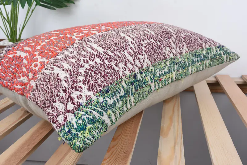 Cushion Cover, Car Pillow Case, Turkish Kilim Pillow, 16x24 Red Pillow Cover, Wholesale Cushion, Boho Pillow Sham Cover, Gift Pillow - 6