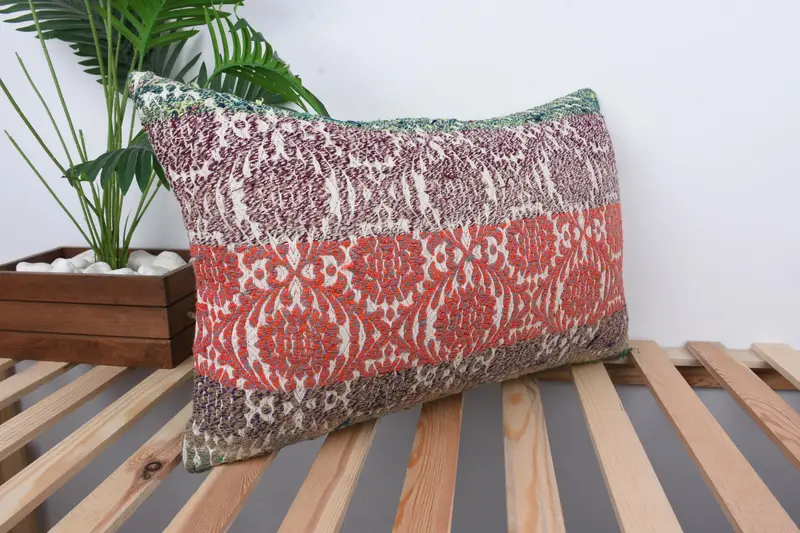 Cushion Cover, Car Pillow Case, Turkish Kilim Pillow, 16x24 Red Pillow Cover, Wholesale Cushion, Boho Pillow Sham Cover, Gift Pillow - 4