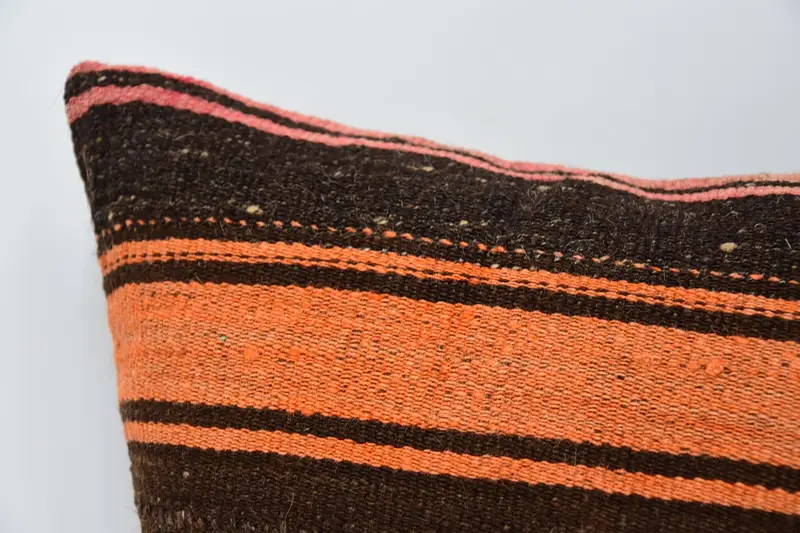 Pastel Cushion Case, 16x16 Brown Pillow Sham, Vintage Kilim Throw Pillow, Pillow, Vintage Kilim Pillow, Pillow for Couch, Decorative Bolster Pillow - 2