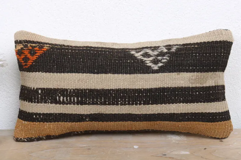 Bright Pillow Sham, Pillow for Sofa, Pillow Sham, Gift Pillow, 8x16 Brown Pillow Sham, Tribal Cushion, Vintage Pillow, Nautical Throw Cushion Cover - 2
