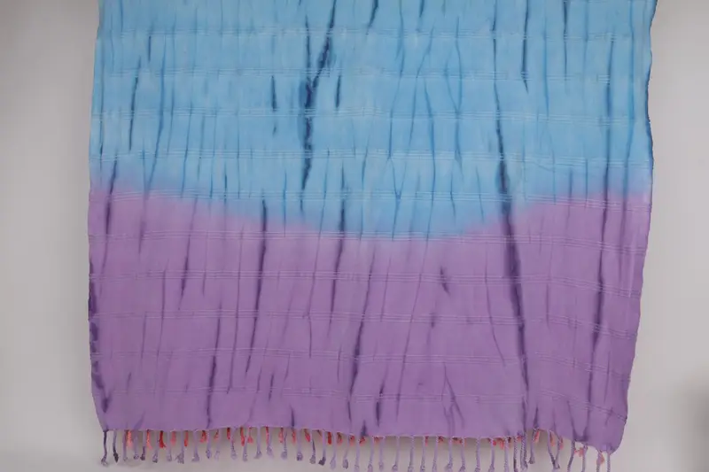 Decorative Towel, Organic Turkish towel, 64x38 Cotton Striped Tie Dye Towel, Turkish beach towel, Home Decor Towel, Large Turkish Towel - 8