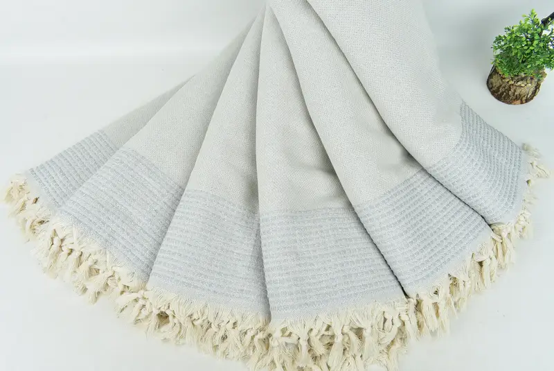 Baby Boy Gift, Turkish Blanket, 96x92 Cotton Striped Towel, Monogram Beach Blanket, Personalized Blanket, Personalized Gifts, Custom Shower Curtain - 4