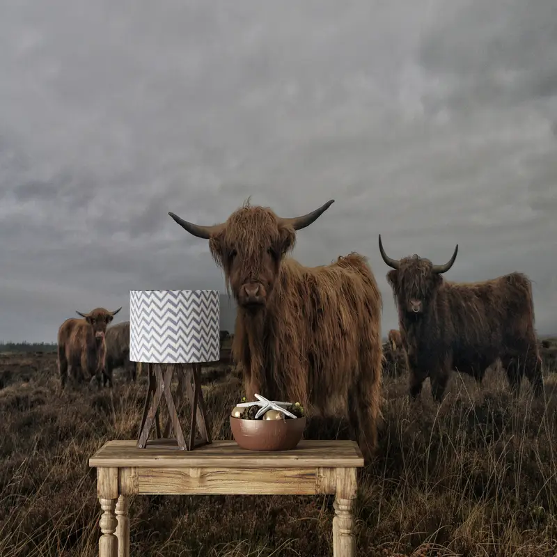 Highland Cow, Cow Wall Poster, Highland Cow Wallpaper, Cattle Wallpaper, Animal Wall Decor, Buffalo Wall Art, Horned Bull Wall Painting, - 2