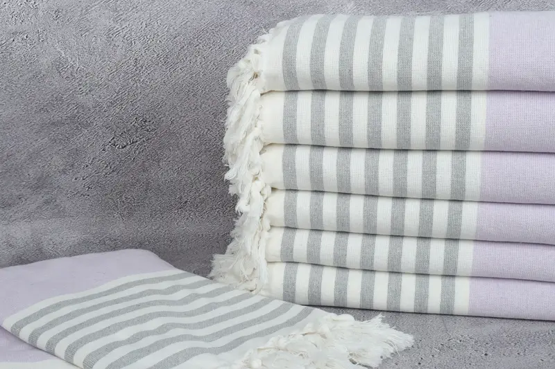 68x36 Cotton Striped Terry Towel, Bridal Shower Gifts, Wedding Gifts Towel, Bachelorette Party Decorations, Lightweight towel, Luxury Beach Towel - 2