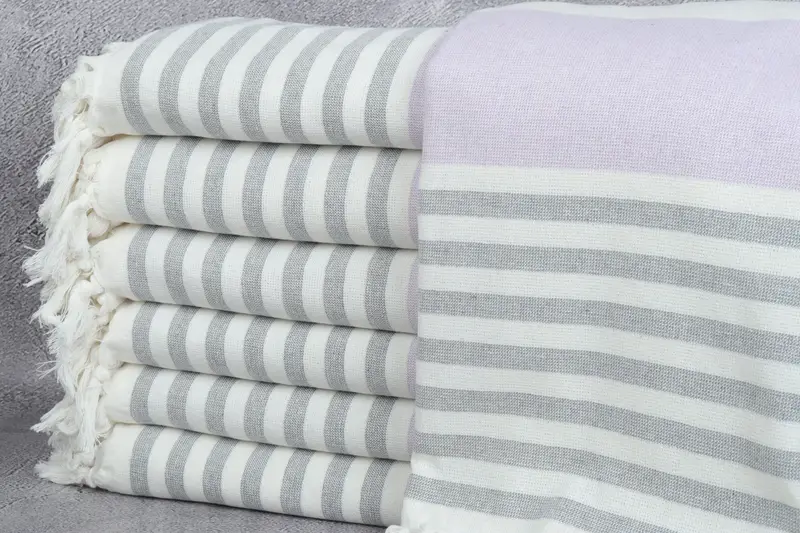 68x36 Cotton Striped Terry Towel, Bridal Shower Gifts, Wedding Gifts Towel, Bachelorette Party Decorations, Lightweight towel, Luxury Beach Towel - 1