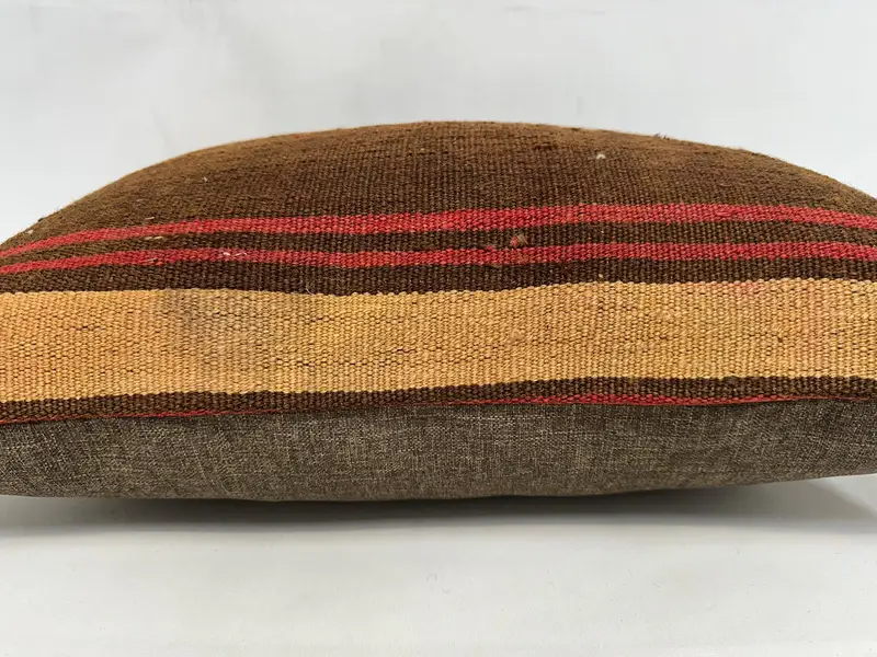 Interior Designer Pillow, Cushion Cover, Kilim Pillow Cover, Sustainable Pillow Cover, Kilim Cushion Sham, 20x28 Orange Cushion Case - 5