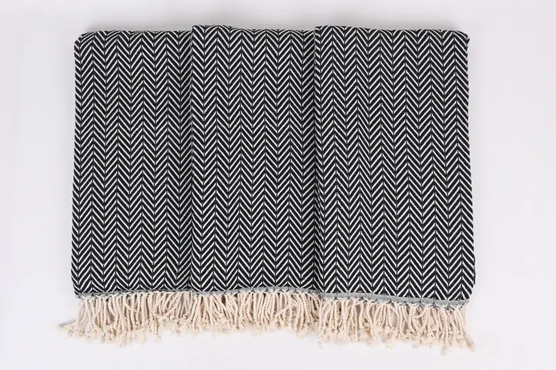 70x40 Cotton Zig zag Towel, Fringed Turkish towel for poolside, Personalized Wedding Gift, Spa Towel, Bath towel, Travel towel, Bridal Shower Favor - 8
