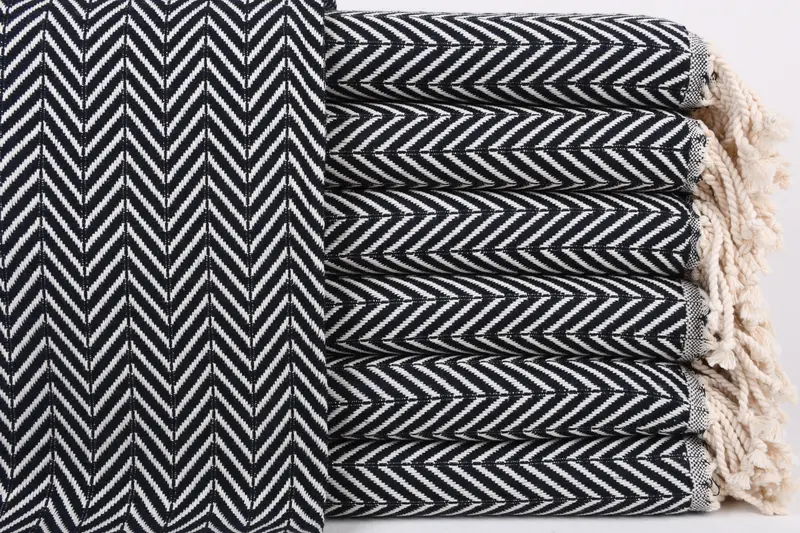 70x40 Cotton Zig zag Towel, Fringed Turkish towel for poolside, Personalized Wedding Gift, Spa Towel, Bath towel, Travel towel, Bridal Shower Favor - 1