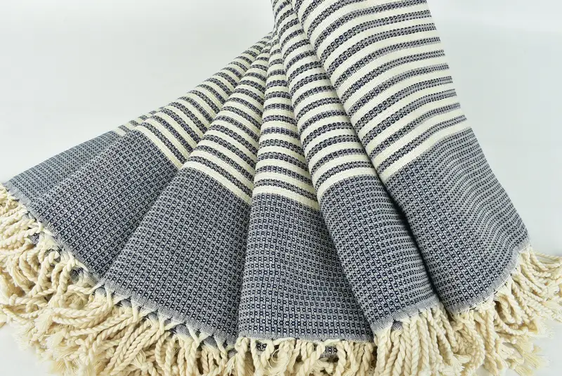 Personalized Wedding Gift, 68x40 Cotton Striped Towel, Organic Turkish towel, Yoga Towel, Home Decor Gifts, Personalized Wedding Gift For Couple - 4