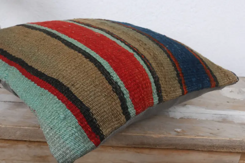 Boho Pillow Sham Cover, Bed Pillow, 12x12 Red Cushion, Pillow for Couch, Wholesale Pillow, Vintage Kilim Throw Pillow, Pillow Cover, Outdoor Cushion - 6