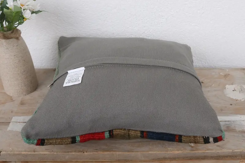 Boho Pillow Sham Cover, Bed Pillow, 12x12 Red Cushion, Pillow for Couch, Wholesale Pillow, Vintage Kilim Throw Pillow, Pillow Cover, Outdoor Cushion - 7