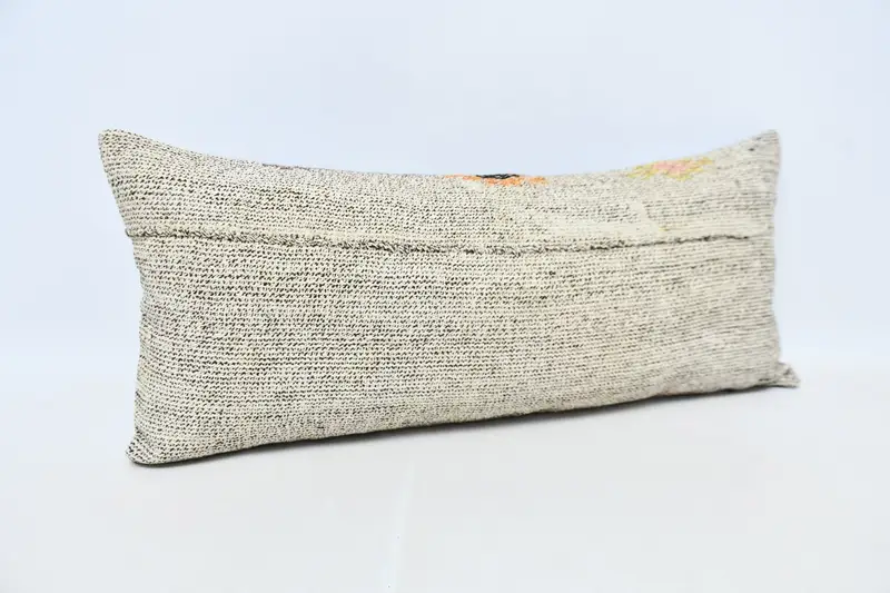 Cushion Case, 16x36 Gray Pillow Case, Turkish Pillow, Turkish Corner Cushion Case, Interior Designer Pillow, Kilim Pillow Cover, Toss Pillow - 3