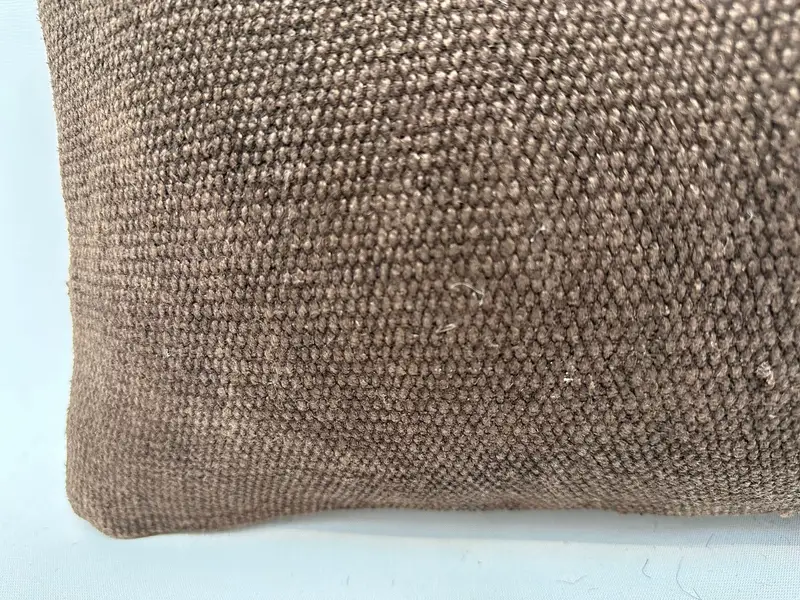 Aesthetic Cushion Cover, Turkish Pillow, Vintage Kilim Pillow, Cushion Case, Customized Cushion, 12x20 Brown Pillow Case, Handmade Kilim Cushion - 2