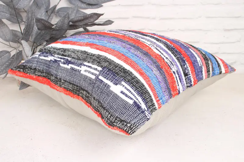 Pillow for Sofa, Cushion Case, 20x20 Purple Cushion, Vintage Kilim Throw Pillow, Muted Cushion, Authentic Cushion Cover, Gift Pillow - 6