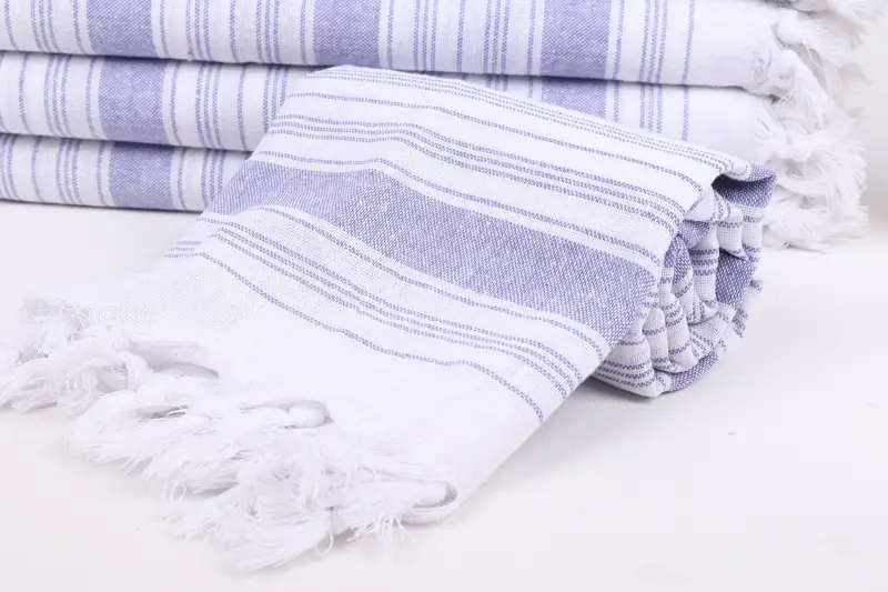 Peshtemal Towel, Monogram Turkish Towel, Turkish beach towel, 68x32 Cotton Striped Towel, Engagement Gift, Embroidery Towel, Handwoven Turkish Towel - 4