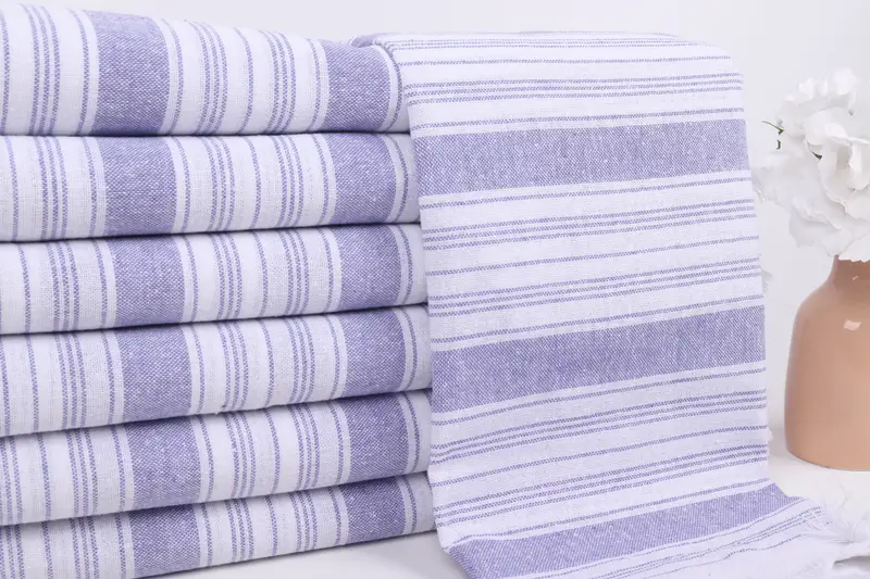 Peshtemal Towel, Monogram Turkish Towel, Turkish beach towel, 68x32 Cotton Striped Towel, Engagement Gift, Embroidery Towel, Handwoven Turkish Towel - 2