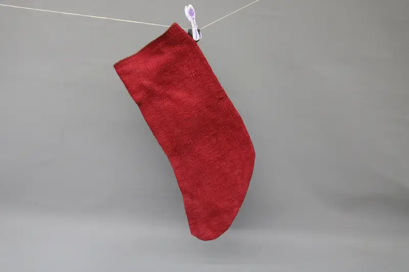 Red Christmas Ornaments Stocking,9 Inch Wide Festive Stocking