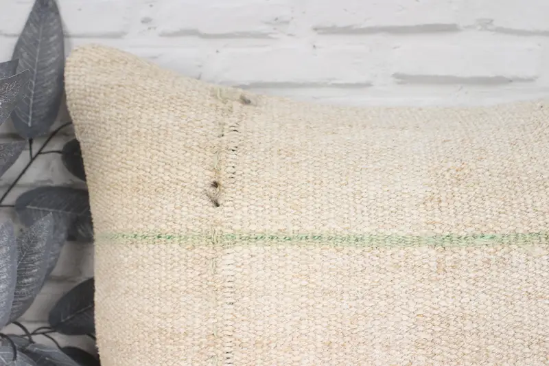 Throw Kilim Pillow, Pillow, Vintage Kilim Throw Pillow, Home Decor Pillow, 20x28 Beige Cushion Case, Morroccon Kilim Cushion Pillow Sham - 2