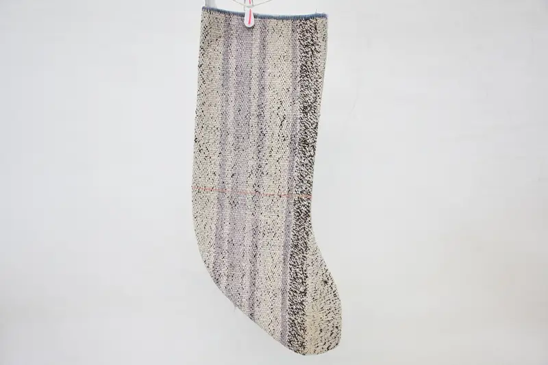 Purple Christmas Ornaments Stocking, 14 Inch Festive Stocking