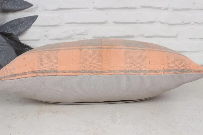 Cushion Case, 12x20 Orange Cushion Cover, Interior Designer Pillow, Ethnic Throw Cushion Cover, Boho Pillow, Boho Pillow Sham Cover - 5