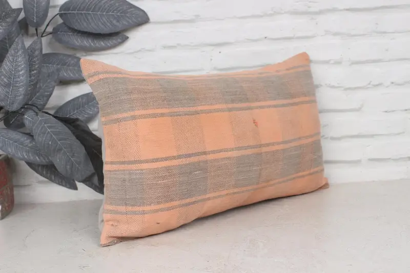 Cushion Case, 12x20 Orange Cushion Cover, Interior Designer Pillow, Ethnic Throw Cushion Cover, Boho Pillow, Boho Pillow Sham Cover - 3