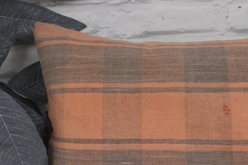 Cushion Case, 12x20 Orange Cushion Cover, Interior Designer Pillow, Ethnic Throw Cushion Cover, Boho Pillow, Boho Pillow Sham Cover - 2