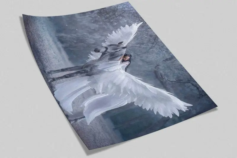 Pegasus And Elf Woman Wall Mural, Elf Lady Wall Decals, Horse With Angel Wall Paper, Self Adhesive Paper, Modern Wall Art, Wall Art Decor, - 7