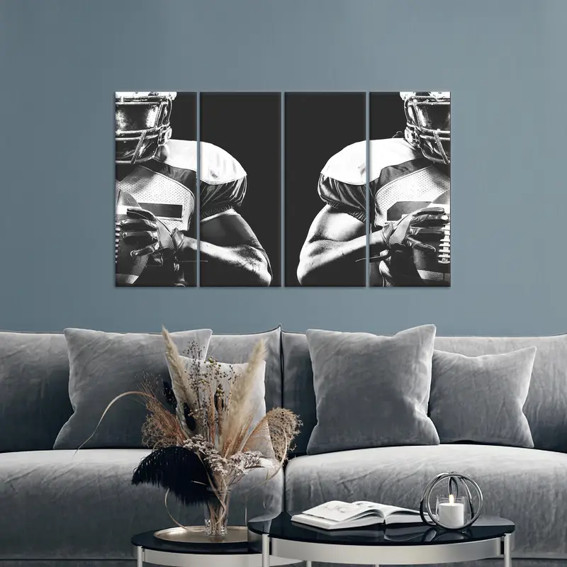 American Canvas Art, American Football, Man Cave Wall Art, Loft Canvas Decor, Game Room Art Decor, Play Room Canvas Art, Modern Canvas Decor - 2