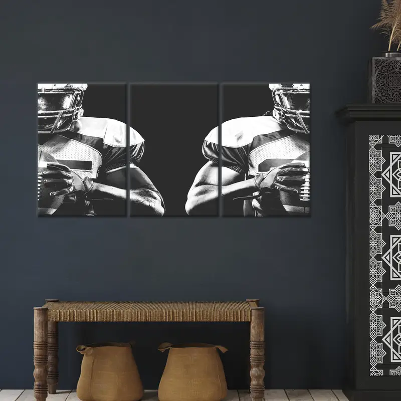 American Canvas Art, American Football, Man Cave Wall Art, Loft Canvas Decor, Game Room Art Decor, Play Room Canvas Art, Modern Canvas Decor - 1