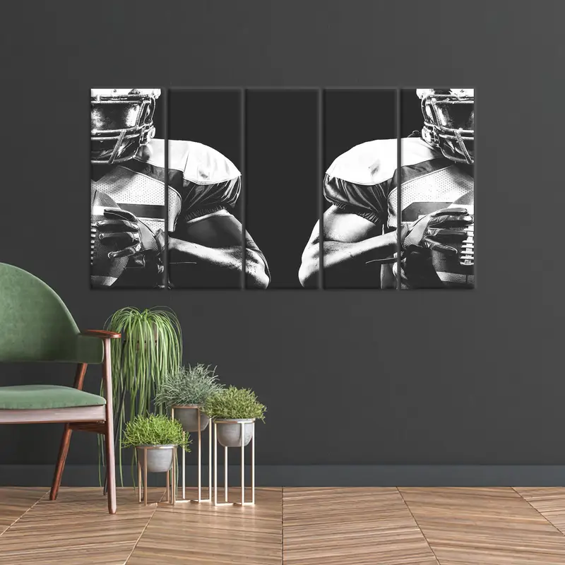 American Canvas Art, American Football, Man Cave Wall Art, Loft Canvas Decor, Game Room Art Decor, Play Room Canvas Art, Modern Canvas Decor - 3