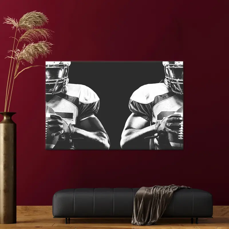 American Canvas Art, American Football, Man Cave Wall Art, Loft Canvas Decor, Game Room Art Decor, Play Room Canvas Art, Modern Canvas Decor - 7